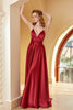 Load image into Gallery viewer, Burgundy Spaghetti Straps Simple Prom Dress