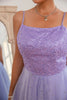 Load image into Gallery viewer, Light Purple Sequins Prom Dress with Slit