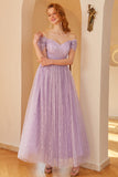 Purple A Line Prom Dress (Without The Belt)