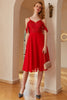 Load image into Gallery viewer, Cute Off the Shoulder Midi Red Lace Dress