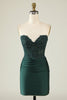 Load image into Gallery viewer, Trendy Strapless Dark Green Short Graduation Dress with Beading