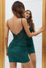 Load image into Gallery viewer, Bodycon Spaghetti Straps Royal Blue Short Graduation Dress with Beading