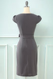 Bodycon Cap Sleeves 1960s Dress