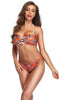 Load image into Gallery viewer, Buckle Strap Print Bandeau Bikini