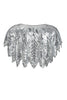 Load image into Gallery viewer, Grey Sequin Glitter 1920s Cape