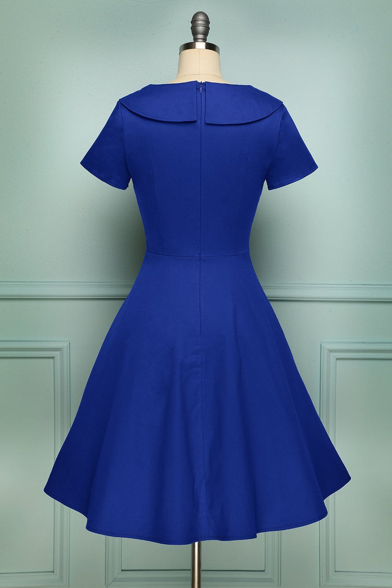 Load image into Gallery viewer, Blue Button Dress - ZAPAKA