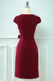 Bodycon Cap Sleeves 1960s Dress