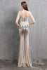 Load image into Gallery viewer, Gold Mermaid Sequin V Neck Prom Dress