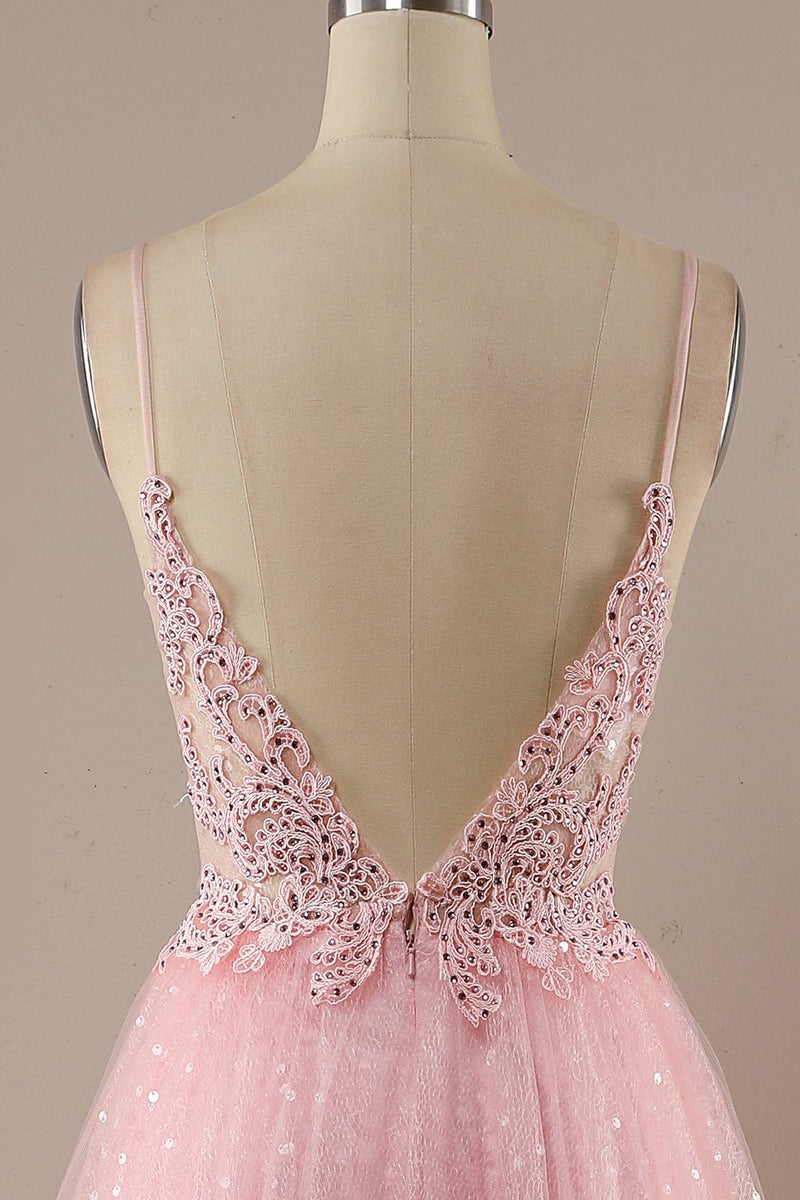 Load image into Gallery viewer, Pink Long Prom Party Dress