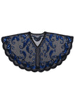 1920s Blue Glitter Sequins Cape