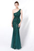 Load image into Gallery viewer, Mermaid One Shoulder Prom Dress with Appliques
