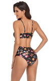 Printed Tie Knotted High Waist Bikini