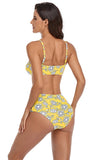 Printed Tie Knotted High Waist Bikini