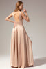 Load image into Gallery viewer, Golden Satin Long Dress