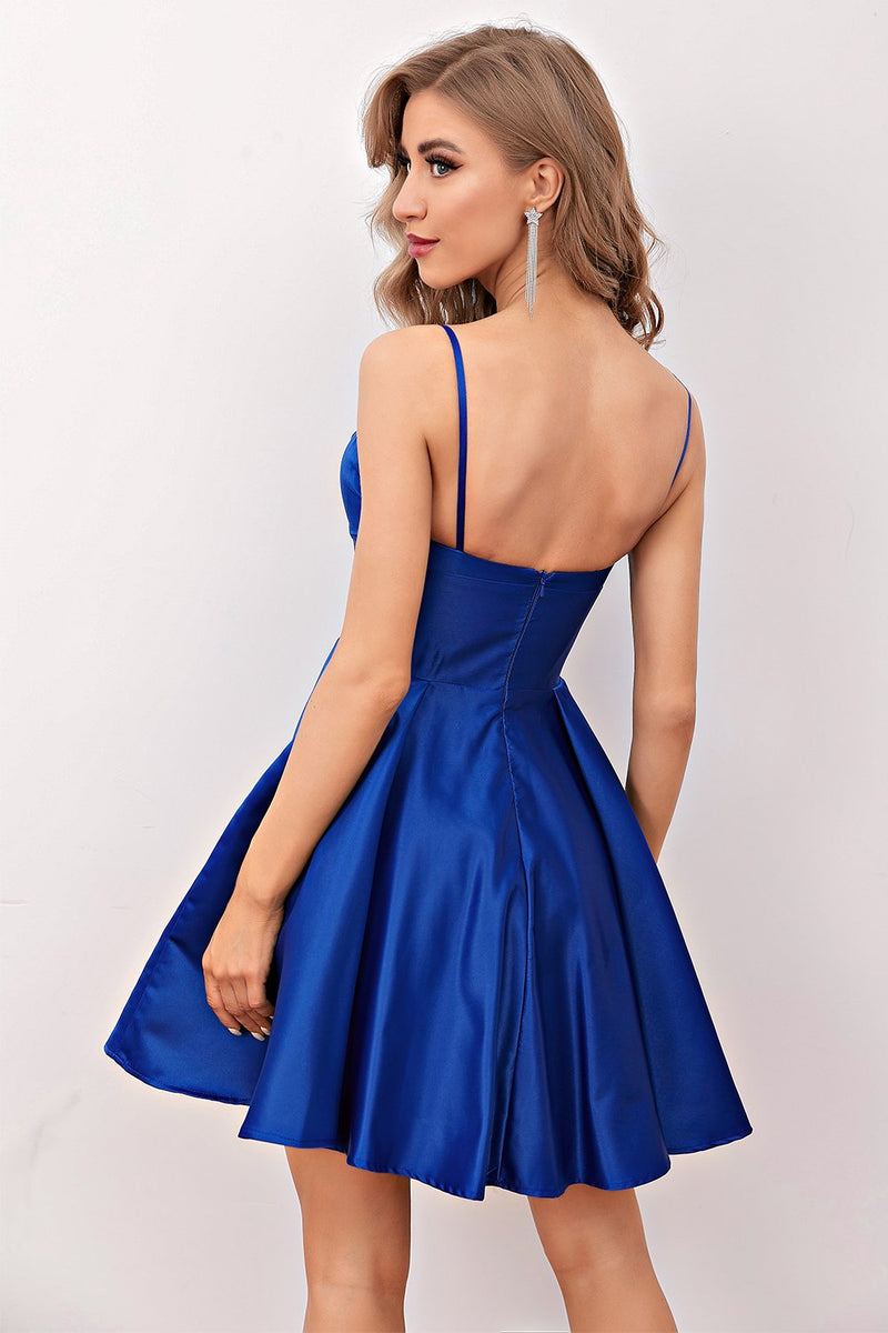 Load image into Gallery viewer, Royal Blue Short Prom Graduation Dress