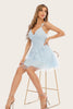 Load image into Gallery viewer, Blue Appliques Graduation Dress
