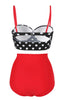 Load image into Gallery viewer, Vintage Fuchsia Spaghetti Straps Swimwear