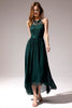 Load image into Gallery viewer, Dark Green Chiffon Lace Bridesmaid Dress