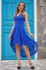 Load image into Gallery viewer, Royal Blue V-Neck Lace Dress