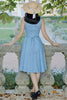 Load image into Gallery viewer, Blue Shoulder Bow Dress