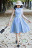 Load image into Gallery viewer, Blue Shoulder Bow Dress