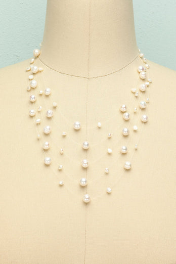Layered Pearl Necklace - ZAPAKA