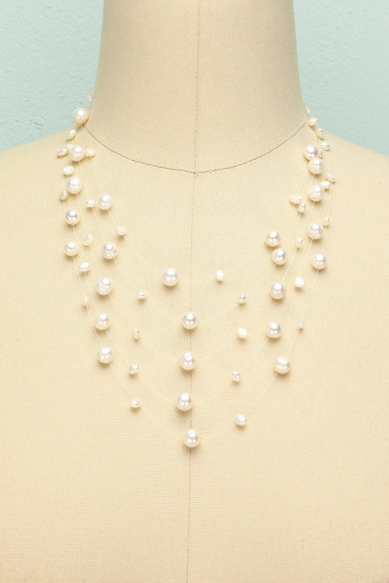 Load image into Gallery viewer, Layered Pearl Necklace - ZAPAKA