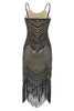 Load image into Gallery viewer, Bodycon Black Silver Sequined 1920s Dress