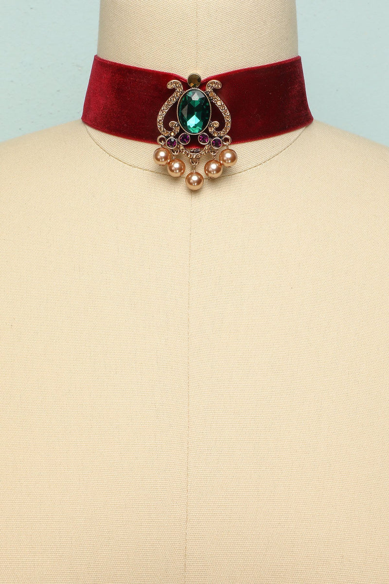 Load image into Gallery viewer, Red Velvet Necklace - ZAPAKA