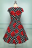 Rose Dots 1950s - ZAPAKA