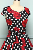 Rose Dots 1950s - ZAPAKA