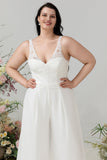 Ivory Lace & Chiffon Jumpsuit for Wedding