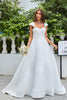 Load image into Gallery viewer, Simple Ivory Satin A-Line Wedding Dress