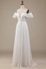 Load image into Gallery viewer, Ivory Boho Chiffon Ruched Wedding Dress